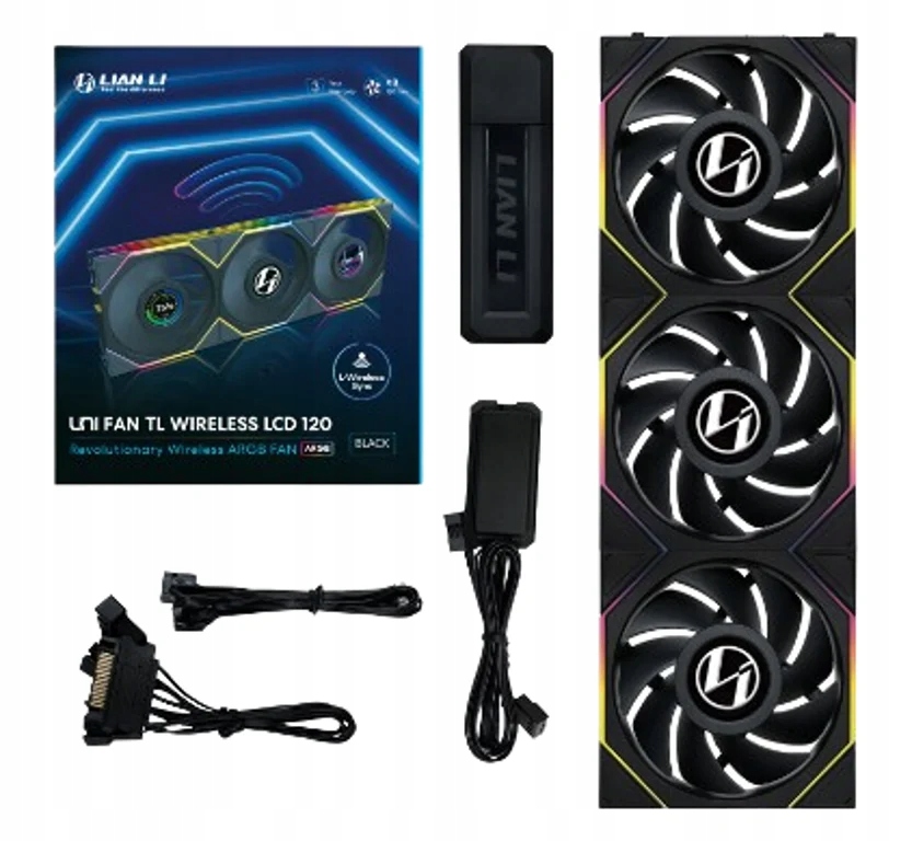 Lian Li 12TLLCD1W3B system chłodzenia komputerów Obudowa komputera Wen...