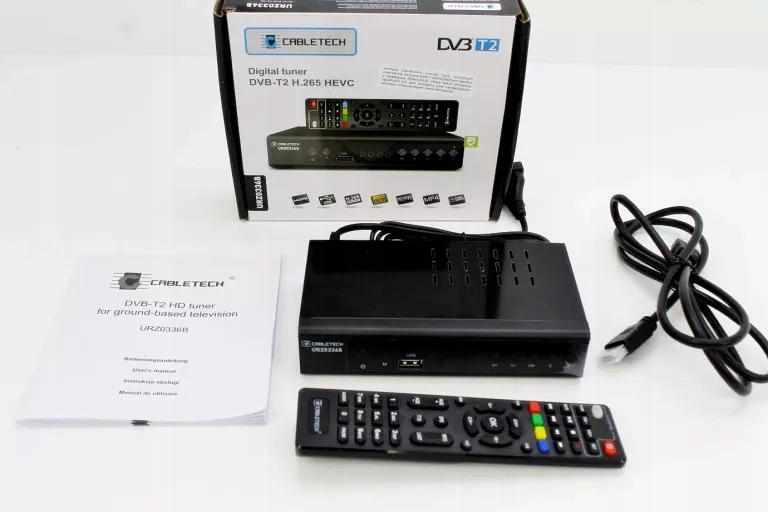 DEKODER DVBT2 CABLETECH URZ0336B STAN BDB