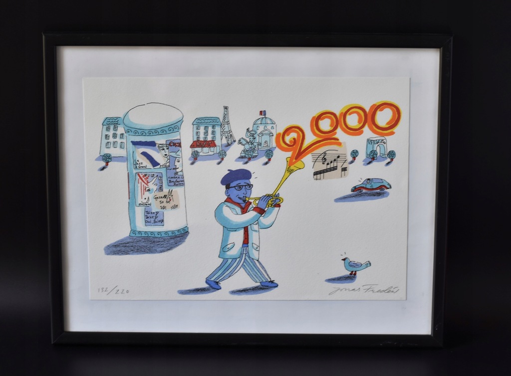 Grafika Jonas Freden „Jazz-Paris-Bleu“ 2000