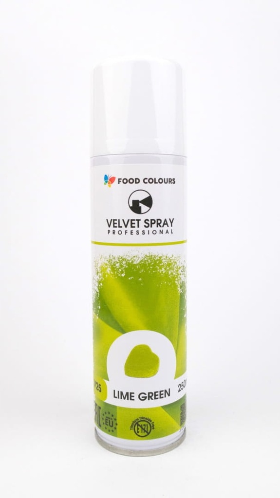 Zamsz w sprayu do dekoracji tortu i monoporcji LIMONKOWY 250 ml