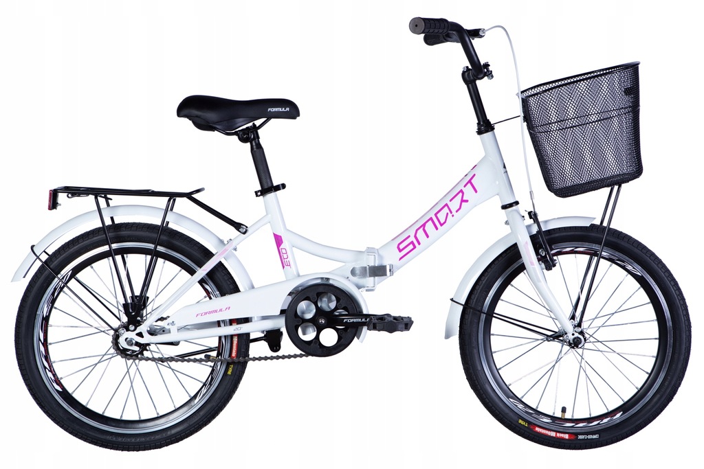 Rower składany Formula SMART piasta hamulcowa rama 13 cali koło 20 " biały
