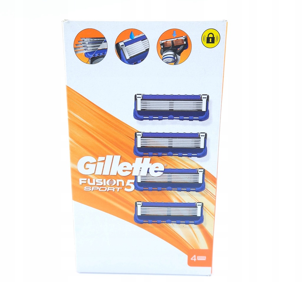 Wkład do maszynki Gillette FUSION5 SPORT 4 szt ORYGINAŁ NIEMIECKIE