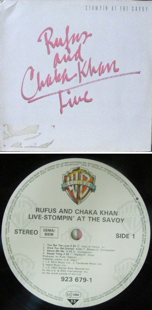 2 LP, Rufus Feat Chaka Khan, Live-Stompin' At T...