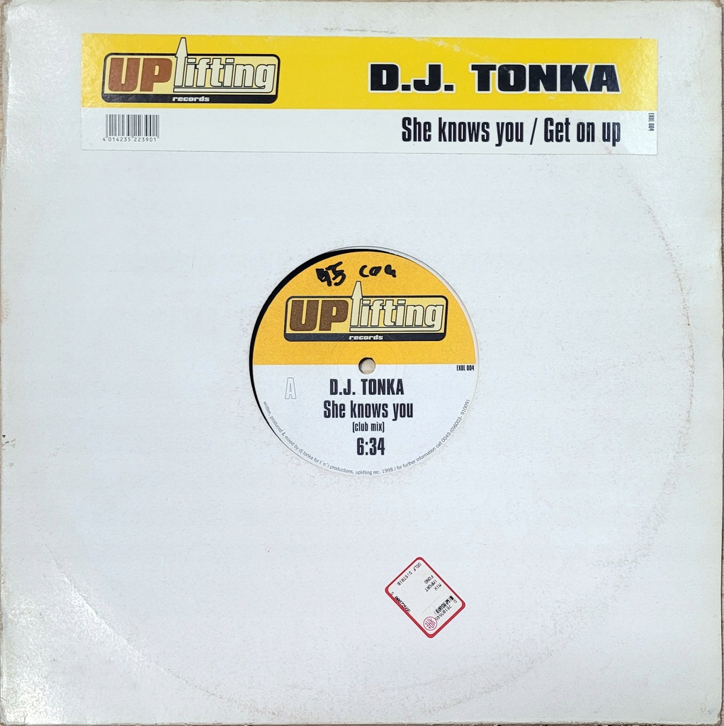 DJ TONKA - She knows you / Get on up (VINYL!) - 11614211915 DJ TONKA - She knows you / Get on up (VINYL!) - 11614211915