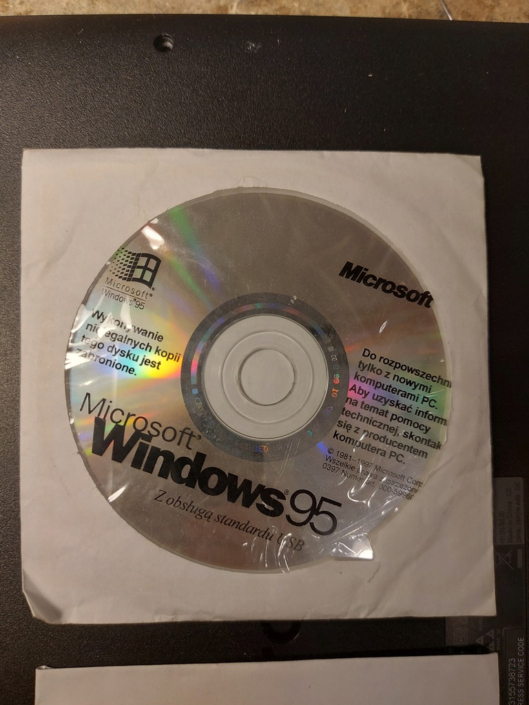 Oryginalne CD Microsoft Windows 95 - WoŚP