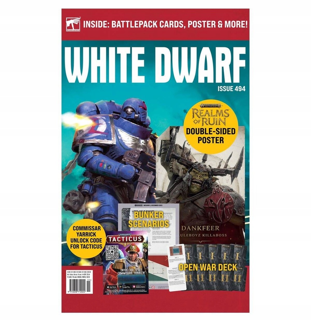 White Dwarf Issue 494 Listopad 2023 (+kod do gry Warhammer 40.000 Tacticus)