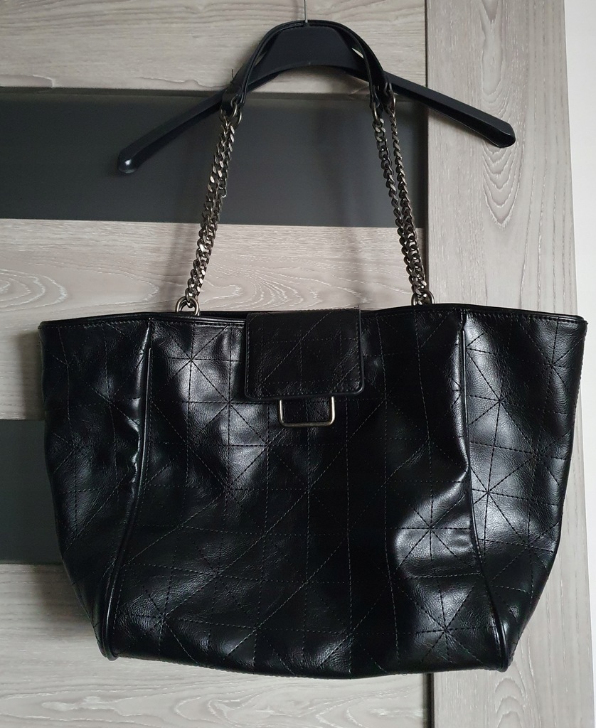 Torebka shopper ZARA shopperka czarna A4