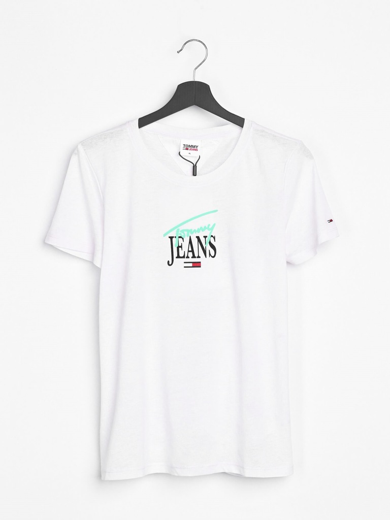 Tommy Jeans T-shirt damski biały r XXL