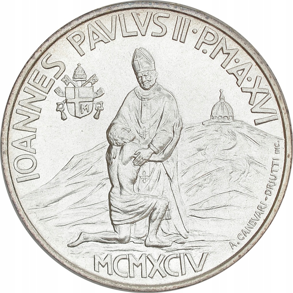 11.WATYKAN, JAN PAWEŁ II, 1 000 LIRÓW 1994