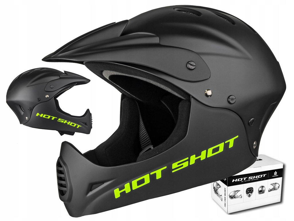 KASK AUTHOR HOT SHOT X9 BLACK FULL FACE / 52-54 CM