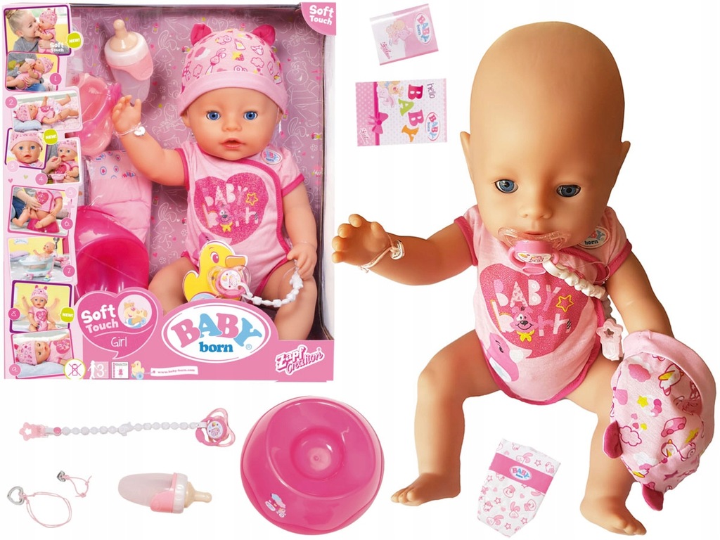 LALKA BABY BORN Interaktywna 9 funkcji PŁACZE PIJE