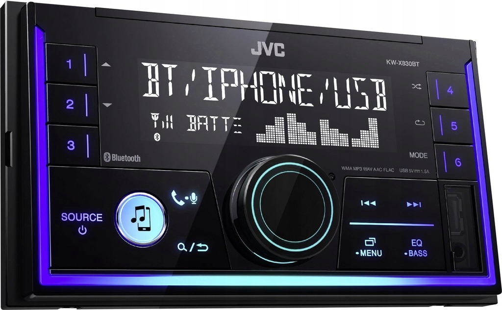 RADIO SAMOCHODOWE JVC KWX 830 BT/USB/AUX 2DIN