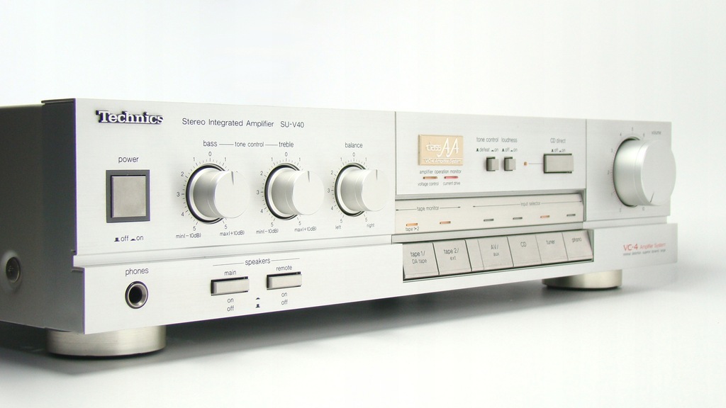 W super stanie TECHNICS SU-V40 Silver - Japan - Class AA - VC-4 Amp.Sys.