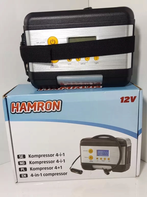 KOMPRESOR HAMRON 4 W 1 12V 140W 12941150546 oficjalne archiwum Allegro