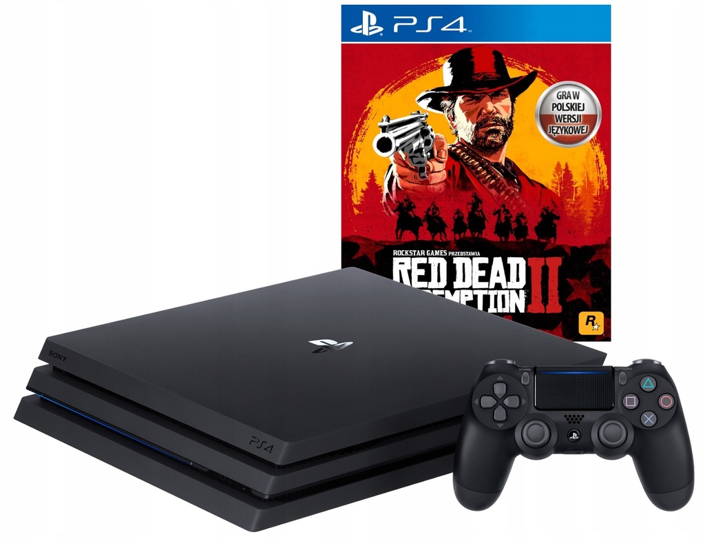 PS4 PRO 1TB + PAD V2 + RED DEAD REDEMPTION 2 PL