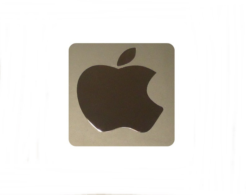 007c Naklejka Apple LOGO Metal Edition 24 x 30 mm