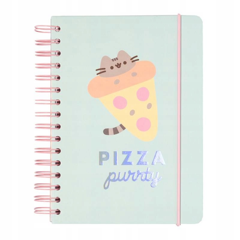 PUSHEEN Pizza party Kołonotes notes A5 w kropki