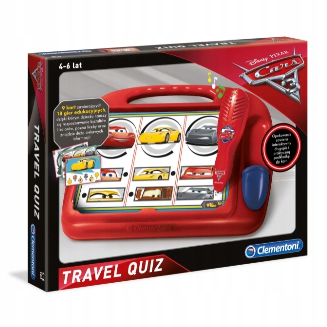 Cars Auta 3 travel quiz gra mówiące pióro Clemento