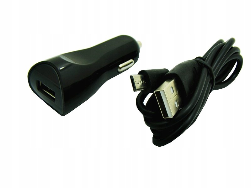 Ładowarka samochodowa SETTY USB 2A + kabel micro USB czarna