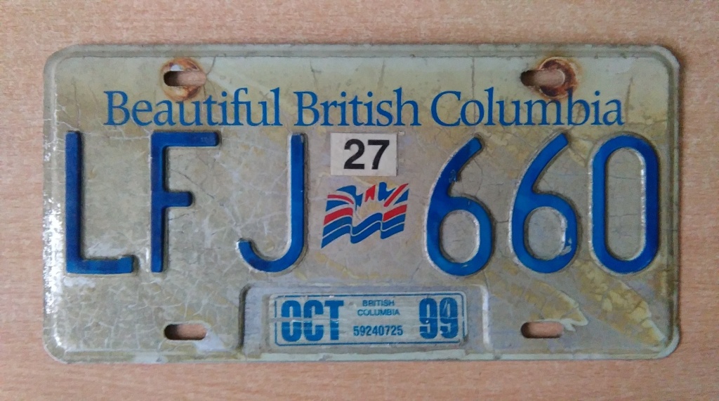 Tablica rejestracyjna British Columbia