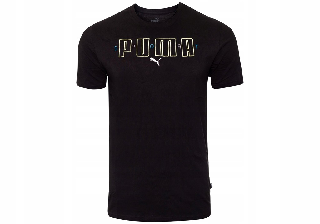 PUMA KOSZULKA T-SHIRT BRAND TEE BLACK Roz: M