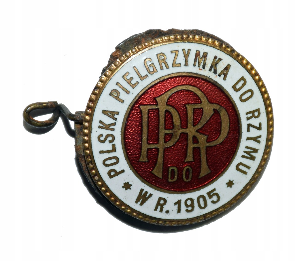 Odznaka Polska Pielgrzymka do Rzymu 1905 Lwów