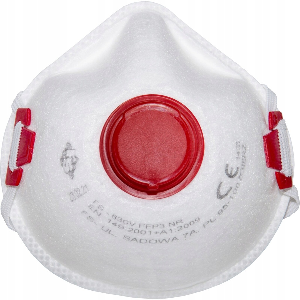 Półmaska filtrująca fs-630v ffp3 nr , kpl 3 szt (zaworek),ce