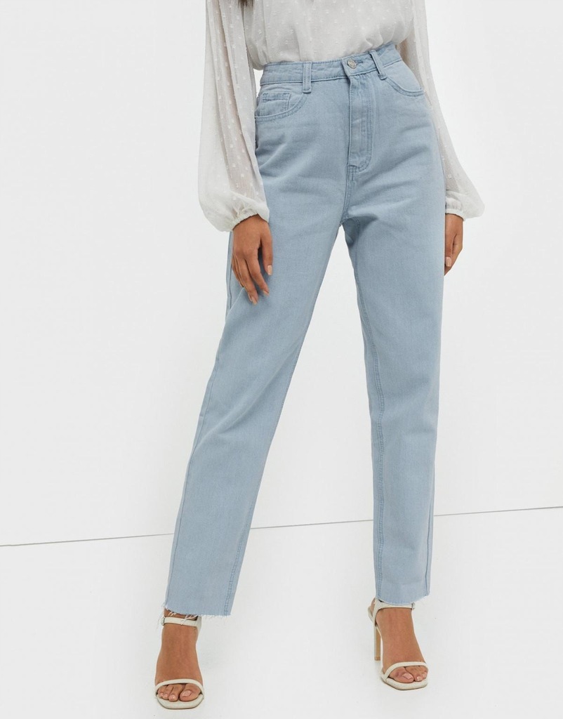 12A074 MISSGUIDED__NX2 SPODNIE MOM JEANS__S