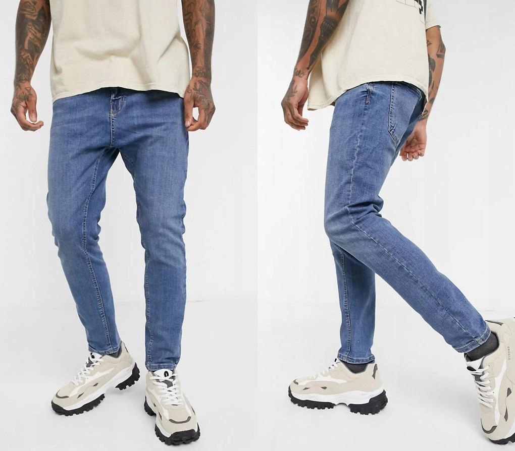 PULL & BEAR NIEBIESKIE SPODNIE JEANSOWE (42)