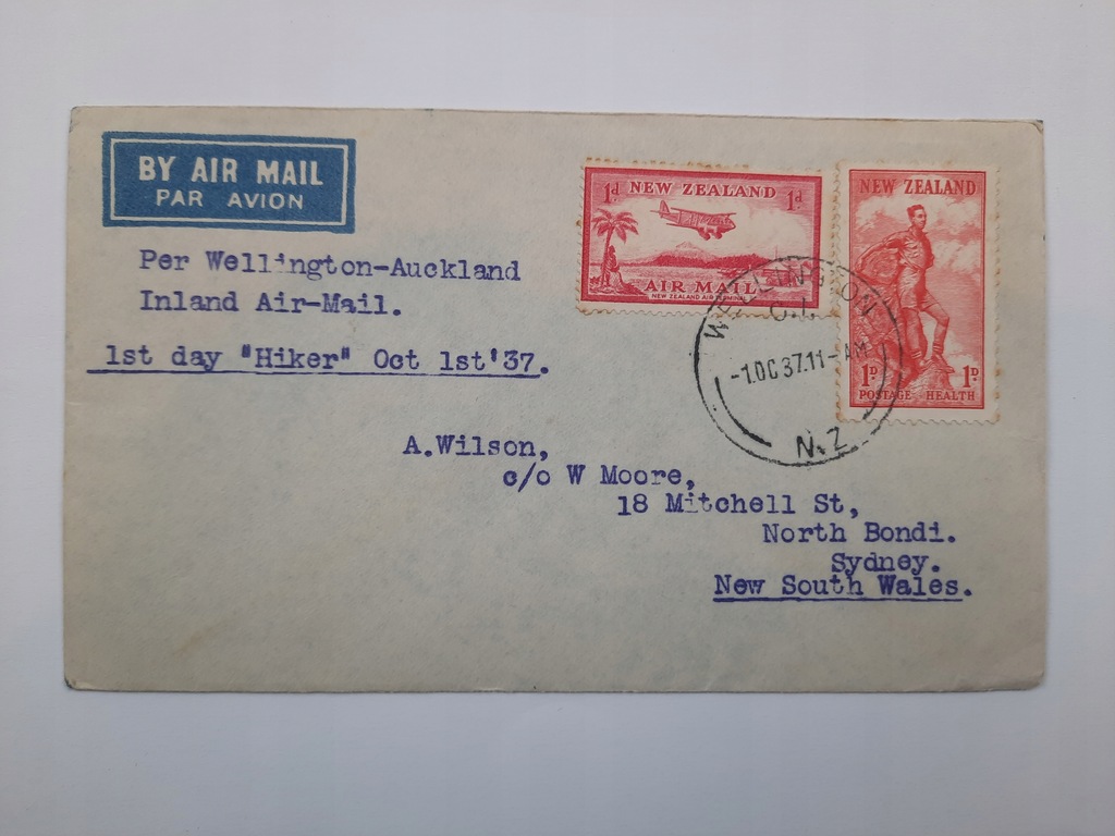 Poczta Lotnicza Sydney New South Wales 1937