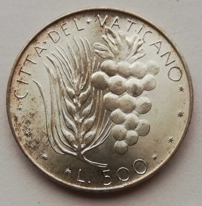 Watykan 500 lirów srebro 1973