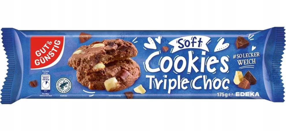 G&g Soft Cookies triple chic ciastka z kawałkami czekolady 175g