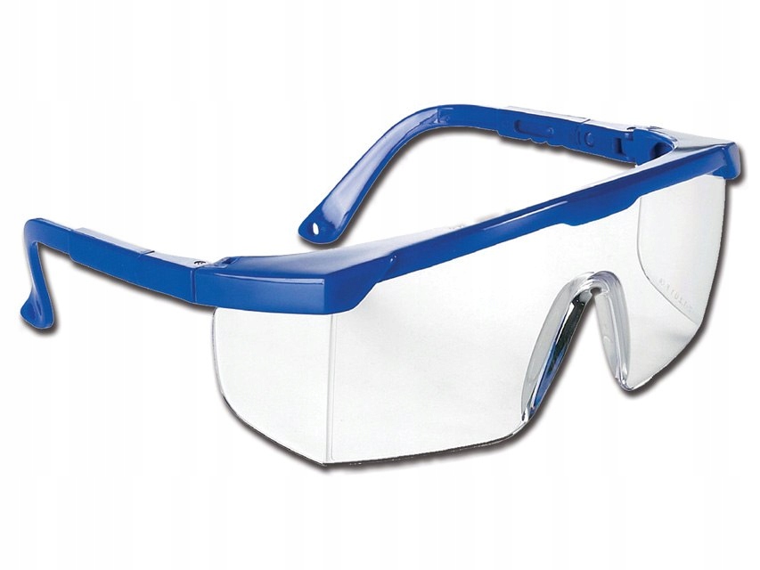 Okulary Univet 511, niebieskie, soczewki przeźroczyste, odporne na zarysowa
