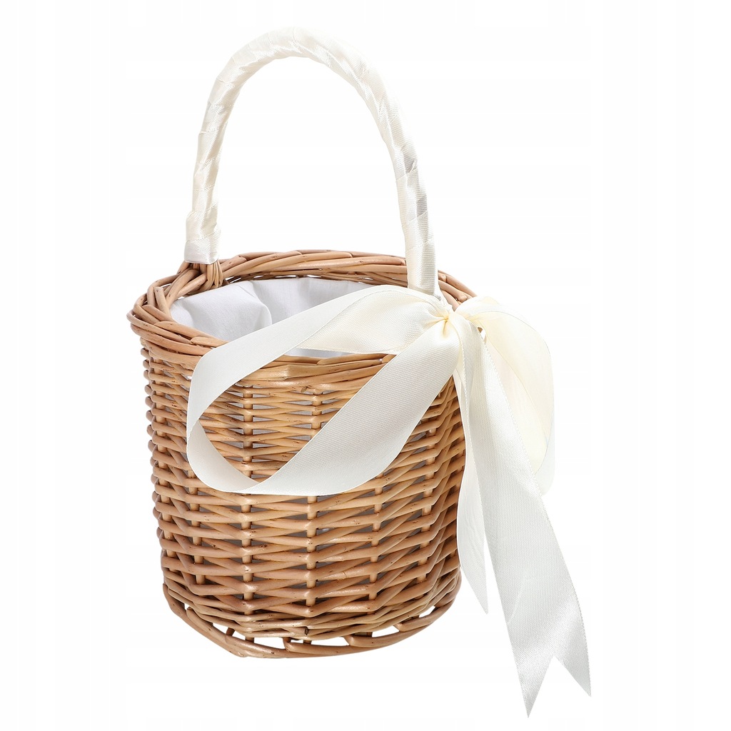 FLOWER GIRL BASKET WOVEN HAMPER