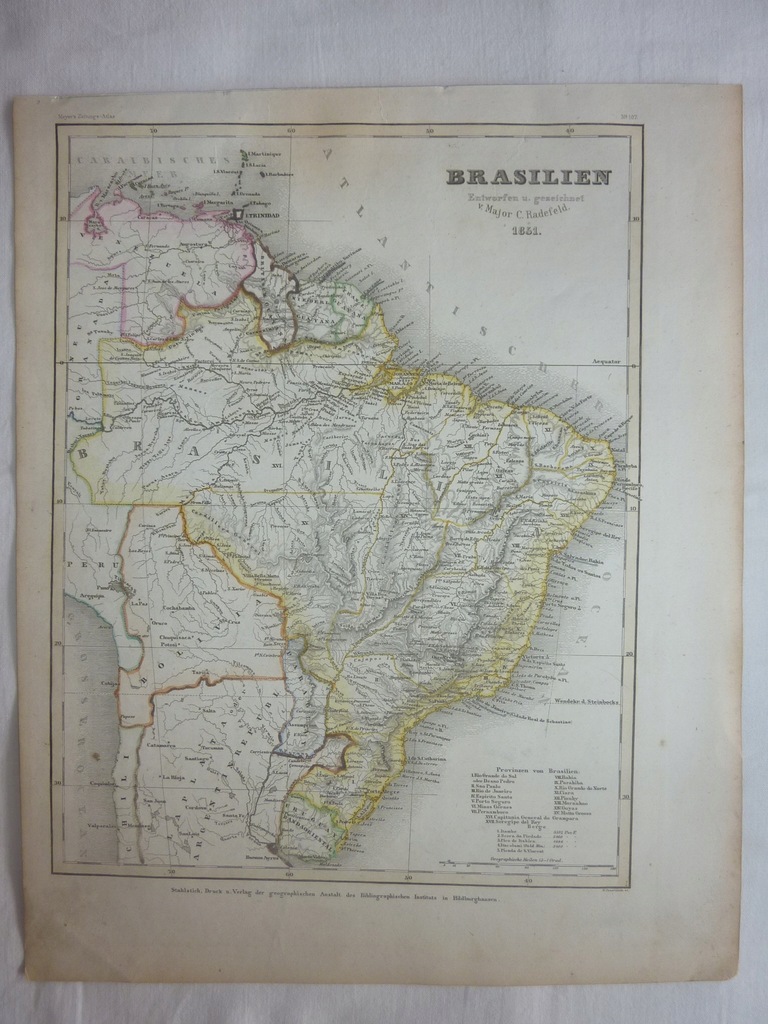 Brazylia 1851 rok (staloryt)