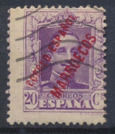 Maroko - 20c Kolonie Korona Król Alfons XIII Nadruk