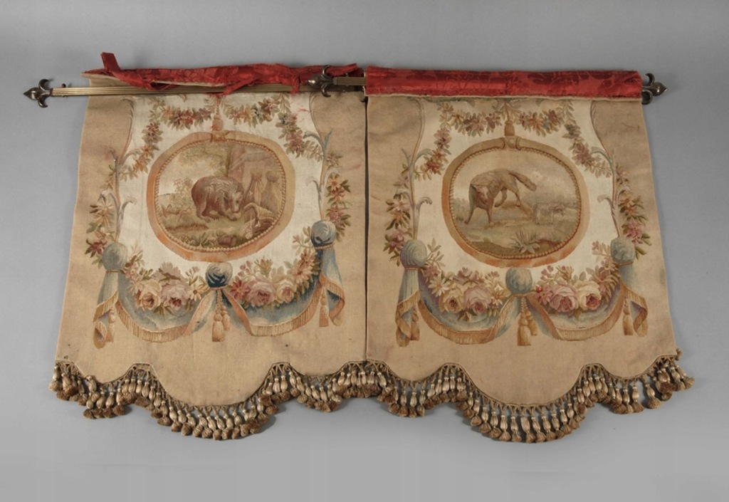 Para gobelinów w stylu Ludwika XVI około 1900 rok