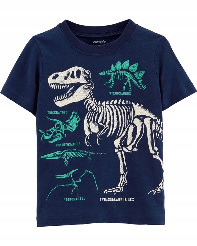CARTER'S T-shirt koszulka z dinozaurem 98 granat