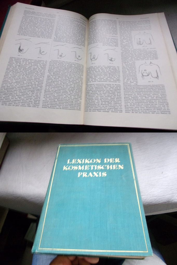 olbrz LEKSYKON PRAKTYK KOSMETYCZNYCH ilustracje OPERACJE PLASTYCZNE 1936