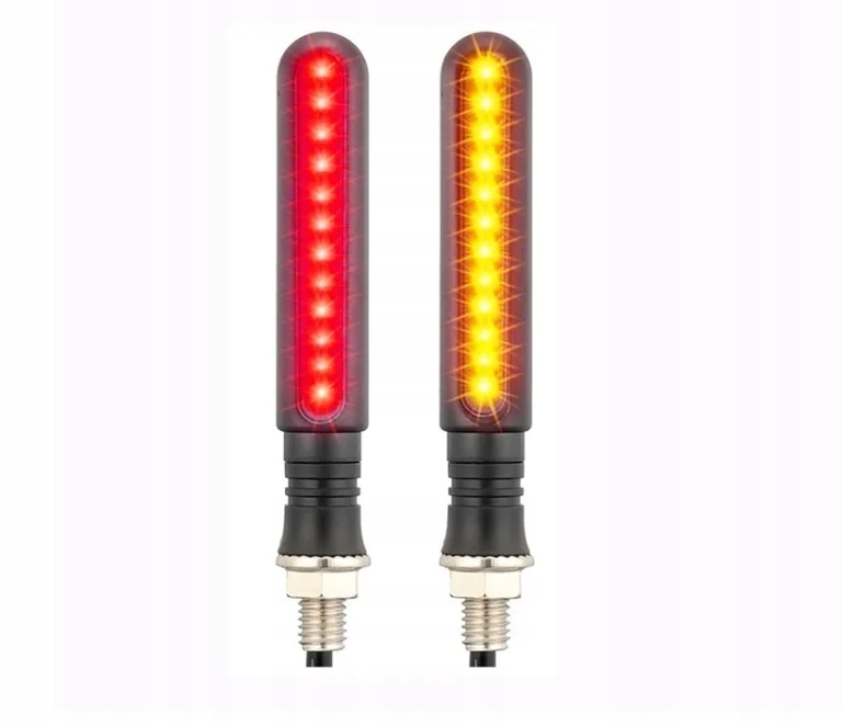 Kierunkowskazy led dynamiczne 2 szt pomarańczowe + czerwone homolgacja E54