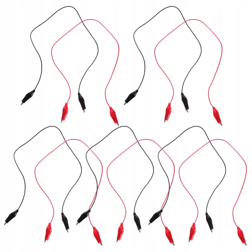 10SZT PRZEWÓD POŁĄCZENIOWY FIZYKA ZACISKI KROKODYLKOWE