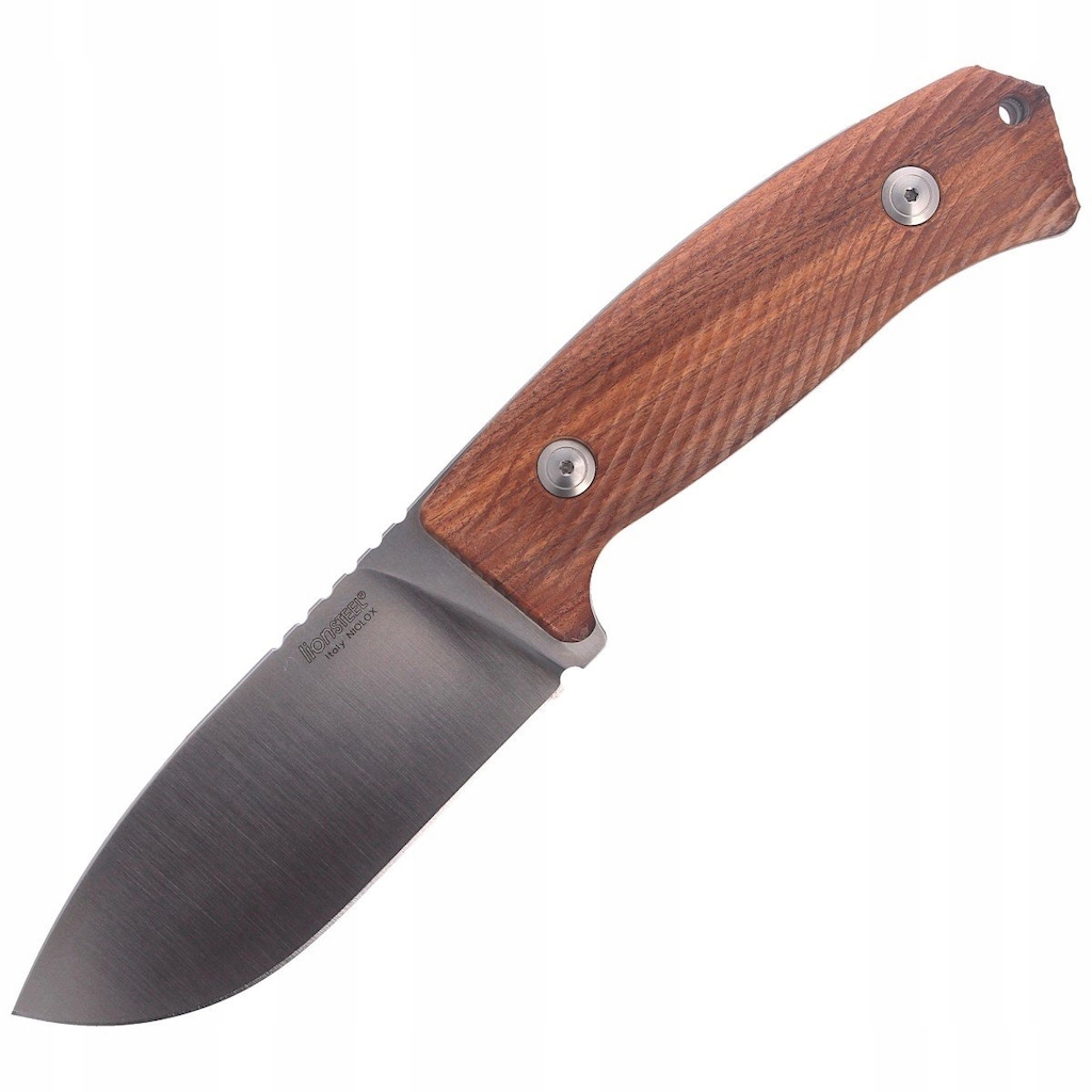 Nóż bushcraftowy full tang LionSteel M3 Santos Wood Satin Blade z pochwą