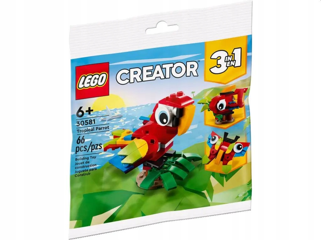 LEGO 30581 CREATOR Tropikalna papuga 3 w 1 klocki