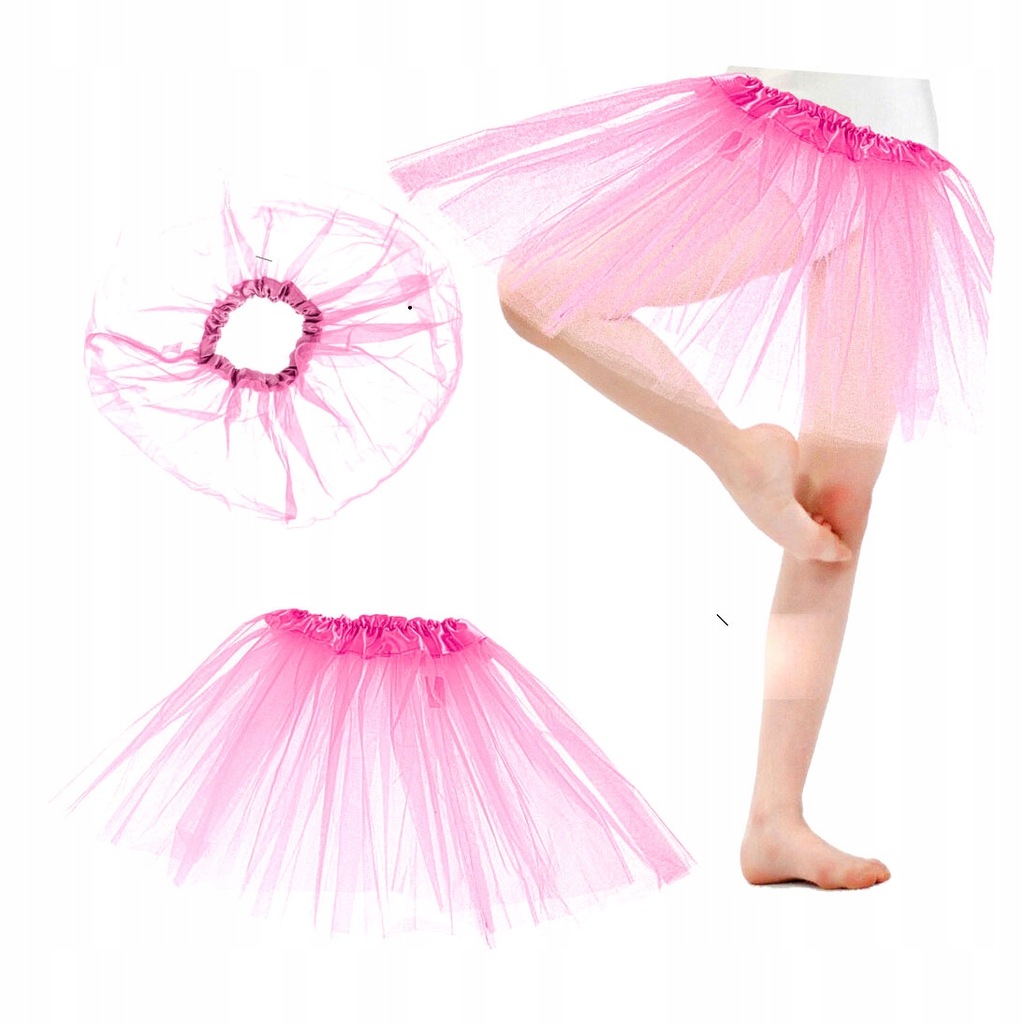 Różowa tiulowa spódnica strój przebranie na bal