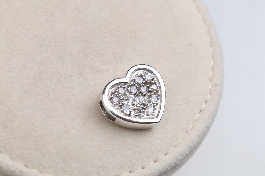 SERCE z CYRKONII srebrna zawieszka ODŚWIEŻONA 2,52 g 7.309