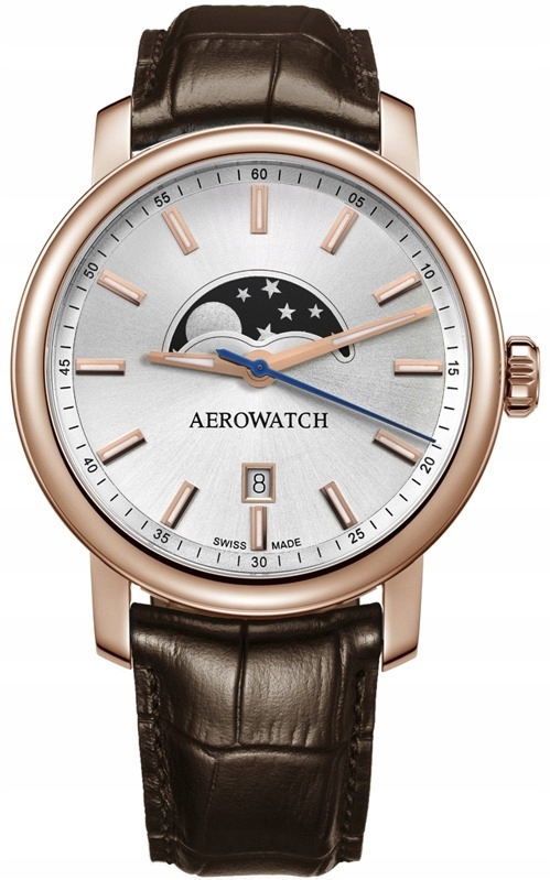 ZEGAREK MĘSKI AEROWATCH 08937 RO01 PVD FAZY ROSE