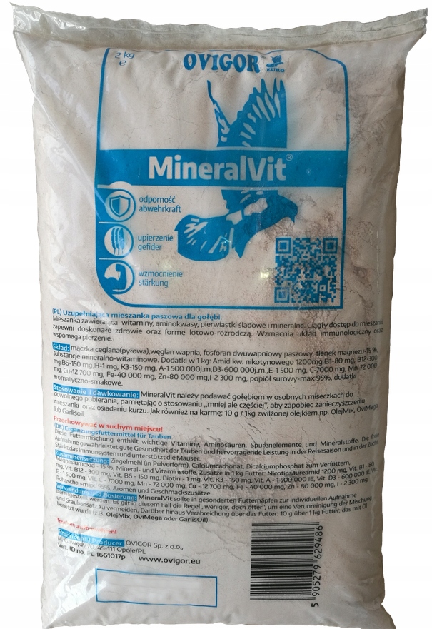 Mineralvit witaminy minerały dla gołębi Ovigor 2kg