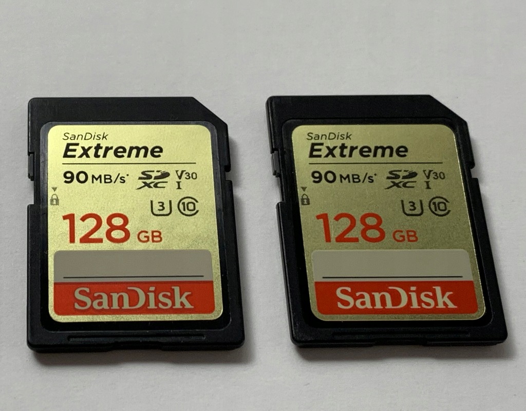 2 szt karty SDXC 128GB SanDisk Extreme 90mb/s