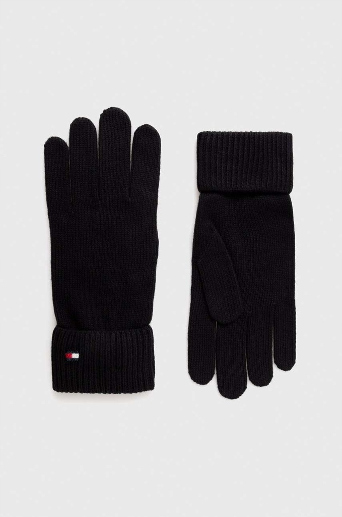 Tommy Hilfiger rękawiczki z domieszką kaszmiru kolor czarny AW0AW16254