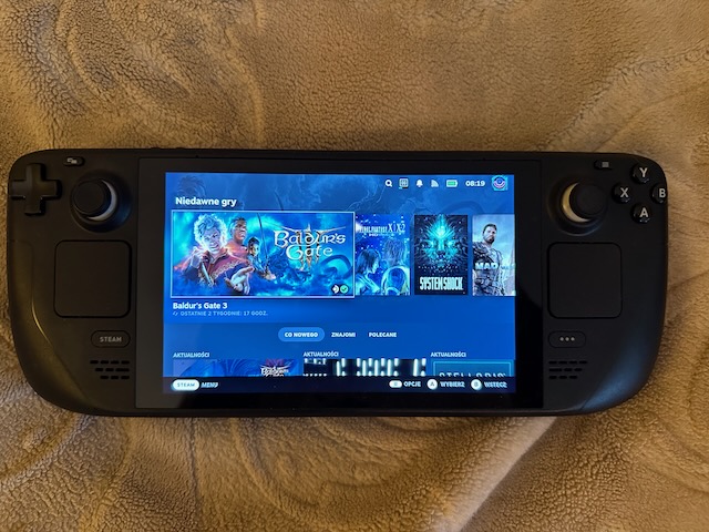 Steam Deck 256GB + Karta Samsung 512GB + Stacja dokująca + Etui na konsolę
